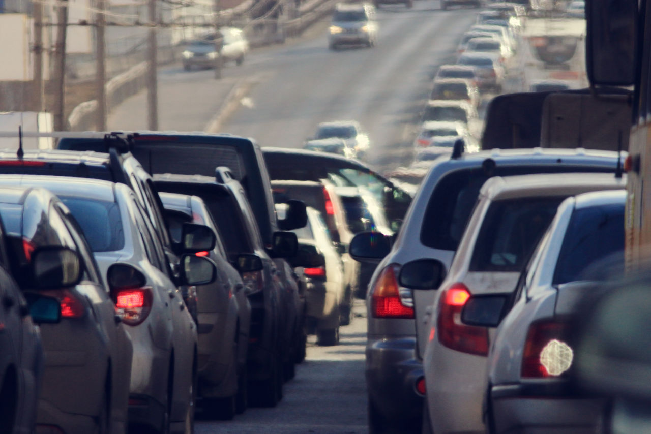 denver international Airport traffic jam